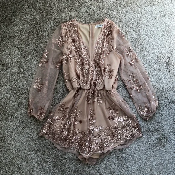 Reverse Sequin Romper - Picture 4 of 7